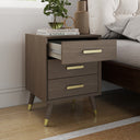 6 Drawer Chest Of Drawers &amp; Pair of 3 Drawer Bedside Tables - Oslo Dark Wood Range