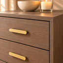 6 Drawer Chest Of Drawers &amp; Pair of 3 Drawer Bedside Tables - Oslo Dark Wood Range