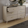 6 Drawer Chest Of Drawers &amp; Pair of 3 Drawer Bedside Tables - Oslo Taupe Range