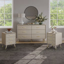 6 Drawer Chest Of Drawers & Pair of 3 Drawer Bedside Tables - Oslo Taupe Range