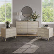 Large 6 Drawer Chest Of Drawers & Pair of 3 Drawer Bedside Tables - Oslo Taupe Range