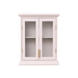 Pink Reeded Glass Wall Cabinet