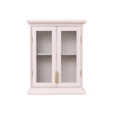 Pink Reeded Glass Wall Cabinet