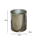 Silver Metal Hammered Waste Bin