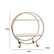 Gold & Marble Round Bar Cart Drinks Trolley