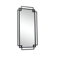 Black Geometric Matt Wall Mirror 94cm x 48cm