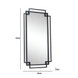 Black Geometric Matt Wall Mirror 94cm x 48cm