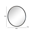 Round Black Wall Mirror 50cm x 50cm