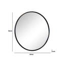 Round Black Wall Mirror 50cm x 50cm