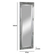 Tall Silver Mirror with Bevelled Glass 47cm x 142cm
