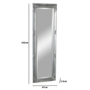 Tall Silver Mirror with Bevelled Glass 47cm x 142cm