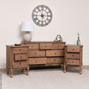 7 Drawer Wooden Chest of Drawers &amp; Pair of 2 Drawer Bedside Tables - Ashwell Range
