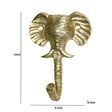 Set Of 3 Gold Elephants Head Wall Hooks