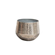 Large Round Silver Patterned Planter 32cm x 27.5cm
