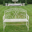 Vintage Cream Garden Bench