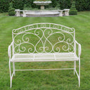 Vintage Cream Garden Bench