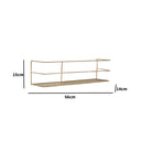 Gold Metal Wire Wall Shelf - 56cm