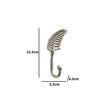 Silver Curved Leaf Wall Hook