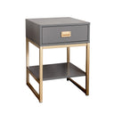 One Drawer Bedside Table - Elle Slate Range