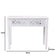 White Mirrored Lattice Console Table / Dressing Table - Sabrina White Range