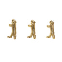 Set of 3 Gold Tiger Wall Hooks