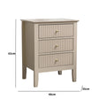 Pair of 3 Drawer Bedside Tables - Hales Tan Range