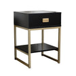 One Drawer Bedside Table - Elle Black Range