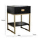Pair of One Drawer Bedside Tables - Elle Black Range