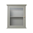 Taupe Reeded Glass Fronted Wall Cabinet