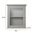 Taupe Reeded Glass Fronted Wall Cabinet