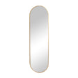 Warm Gold Oval Framed Wall Mirror 140cm x 40cm