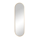 Warm Gold Oval Framed Wall Mirror 140cm x 40cm
