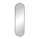 Black Oval Framed Wall Mirror 140cm x 40cm