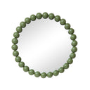 Large Round Olive Green Bobble Bobbin Wall Mirror 80cm x 80cm