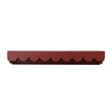 Large Oxblood Dark Red Scalloped Wall Storage Shelf - 61cm