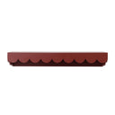 Large Oxblood Dark Red Scalloped Wall Storage Shelf - 61cm