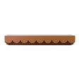 Large Rust Scalloped Wall Storage Shelf - 61cm