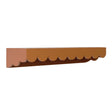 Large Rust Scalloped Wall Storage Shelf - 61cm