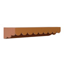 Large Rust Scalloped Wall Storage Shelf - 61cm