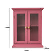Raspberry Pink Reeded Glass Wall Cabinet