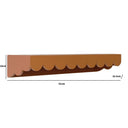 Large Rust Scalloped Wall Storage Shelf - 61cm