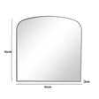 Large Black Framed Arched Wall Mirror 92cm x 91cm