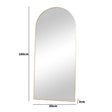 Large Antique Gold Arched Wall / Leaner Mirror - 180cm x 80cm