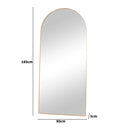 Large Antique Gold Arched Wall / Leaner Mirror - 180cm x 80cm