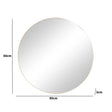 Large Round Champagne Wall Mirror - 80cm x 80cm