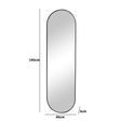 Black Oval Framed Wall Mirror 140cm x 40cm