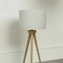 Almond Tripod Table Lamp with Linen Shade