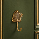 Antique Brass Gold Peacock Wall Hook