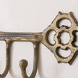 Antique Brass Key Shaped Key Hook Rail