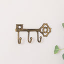 Antique Brass Key Shaped Key Hook Rail